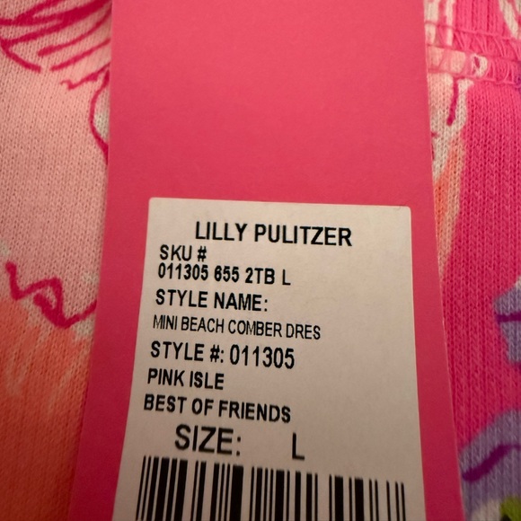 NWTs: Lilly Pulitzer Pink Floral Kids Dress - Picture 3 of 4